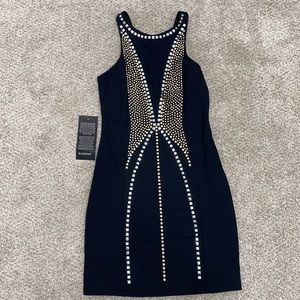 Bebe black studded dress